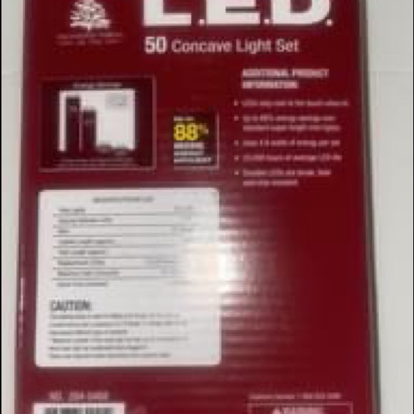 50 Blue LED Concave Christmas Lights - Picture 2 of 2